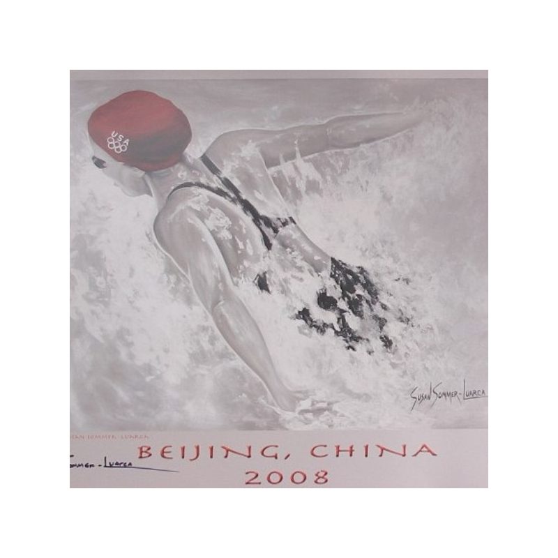 Official Olympic Female Swimmer Poster