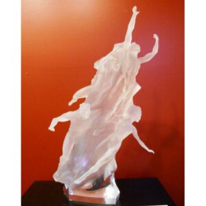 “Heroic spirit.” Sculpture, clear acrylic resin