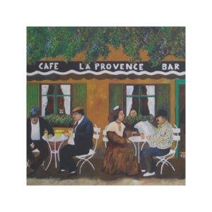 “Café La Provence.” People at a café.