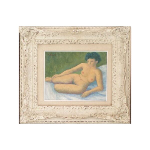 Reclining nude, framed