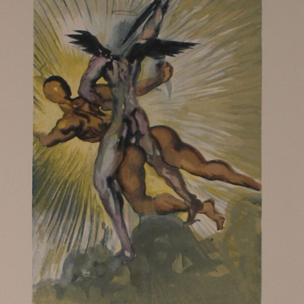 The Guardians of The Valley of The Princes (from the Divine Comedy Series) by Salvador Dali