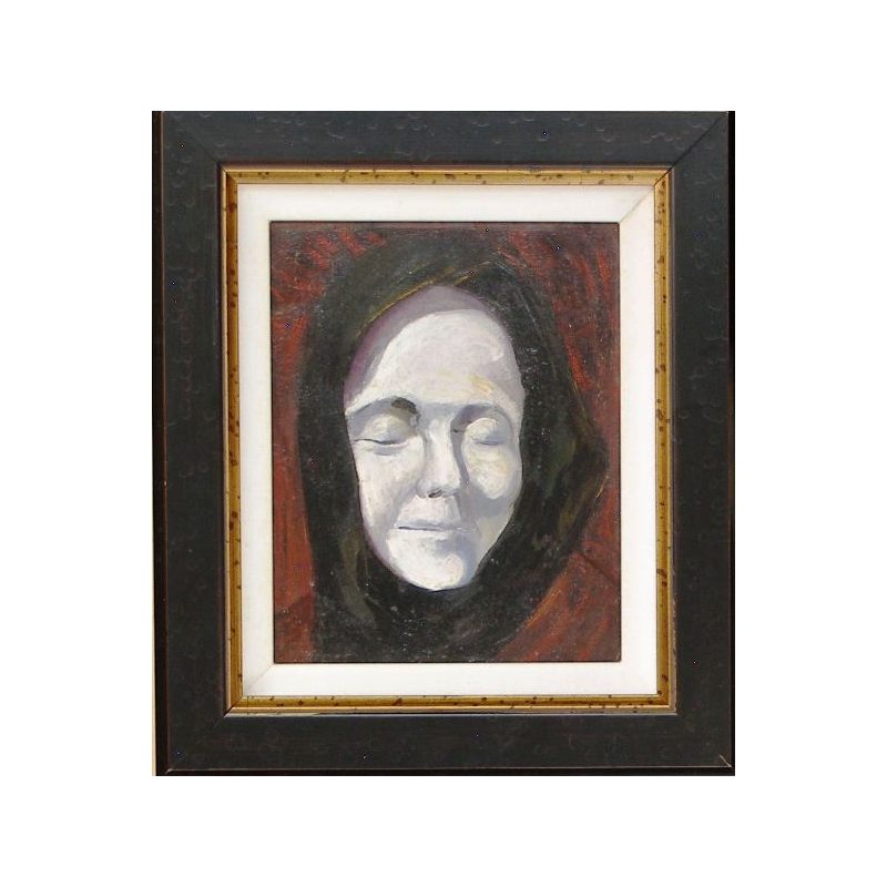White faced woman, framed